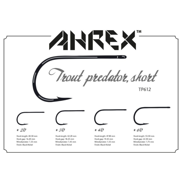 Ahrex TP612 Trout Predator Streamer short #2/0